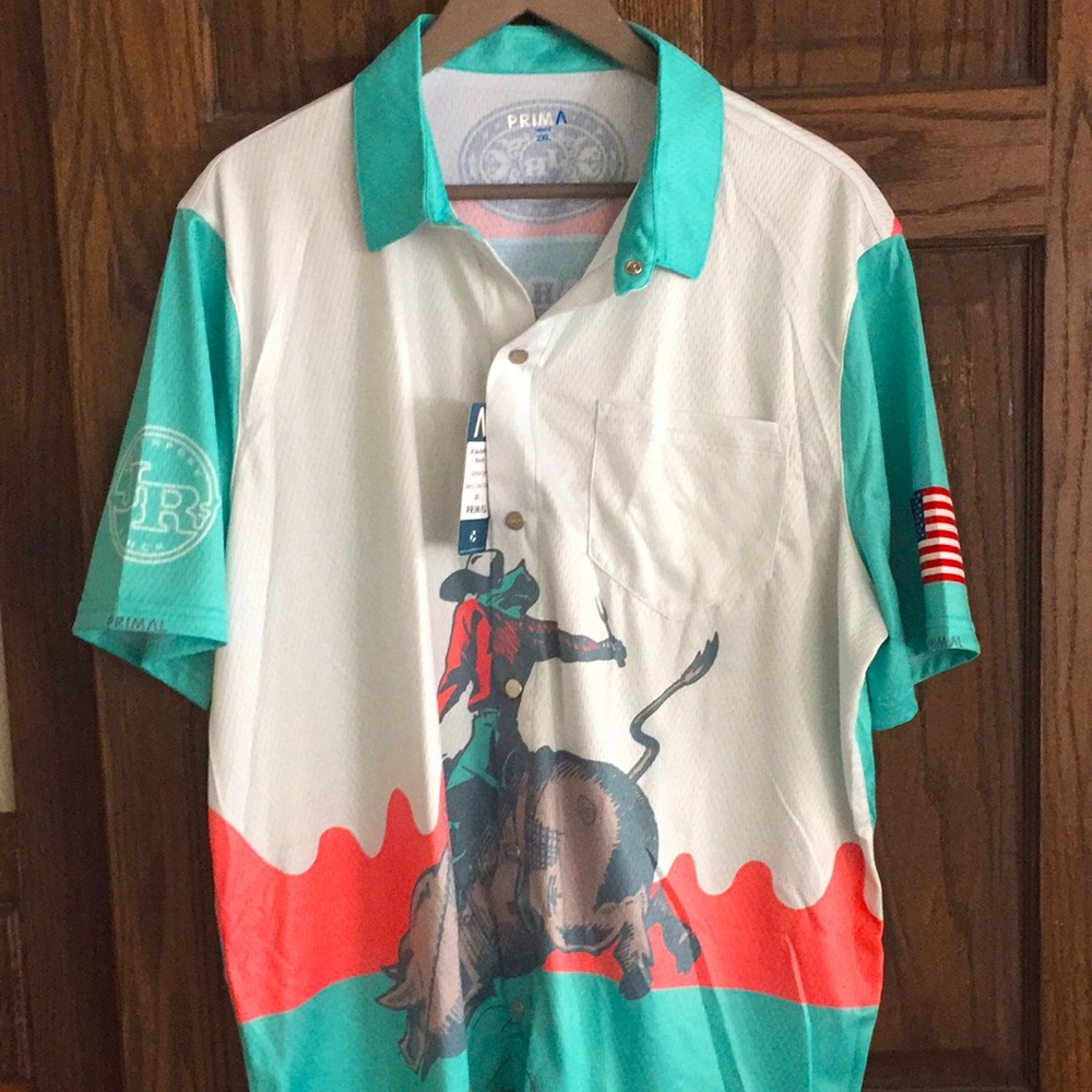 NWT Primal custom snap up shirt